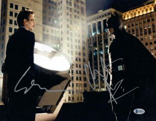 Christian Bale Gary Oldman Signed 11x14 Photo The Dark Knight Rises Beckett