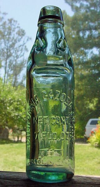 Scarce Western " California Gazosa / " Codd Soda Bottle - San Diego,  Cal.