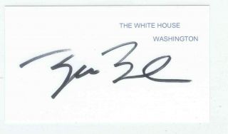 George W.  Bush Signed White House Card Beckett Loa Calling Card Autograph