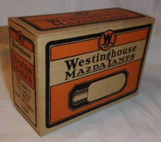 Vintage Westinghouse Mazda Lamps For Home Appliance 10 - 15 Watt T7 Clear Bulbs
