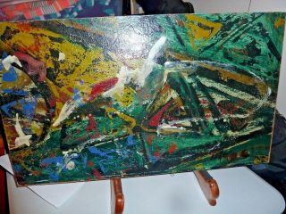 Abstract Expressionist Oil Painting from the 60 ' s Signed but ? 6