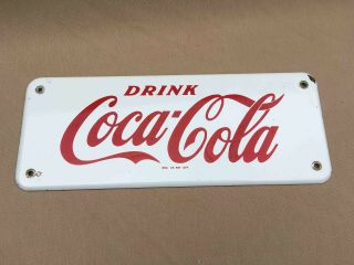 Old Coca - Cola Porcelain Soda Chest Or Cooler Machine Advertising Sign