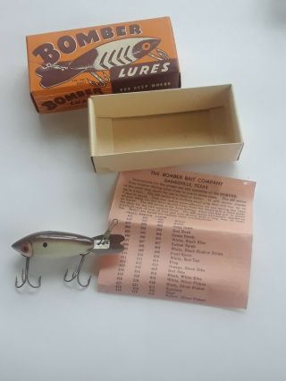 Bomber Lures Two - Piece Box,  Lure,  Paper Insert.  Bomber Bait Company Gainesville