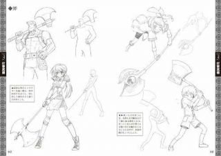ya08429 How to Draw Manga Fighting Pose Fantasy Weapon Anime Dessin Sketch Book 8