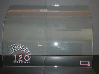 ROCKOLA 1438 COMET CURVED DOME GLASS MADE BY ORIG.  GLASS CO FIRED ON LOGO OEM 2