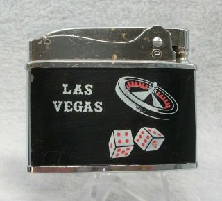 Vintage Silver Slipper Casino Hotel Las Vegas Nevada flat advertising lighter 2