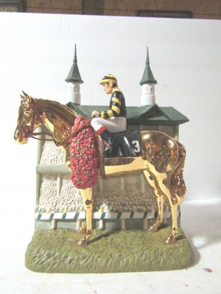 Four Aces 22k Gold Finish Seattle Slew Race Horse Decanter Only 12 Made 5