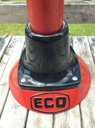OLD ECO AIR METER TIREFLATOR WITH POST AND HEAVY STABLE BASE RED INDIAN COLORS 10