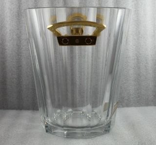 Baccarat Crystal Maxim Champagne Bucket w/Gilt Bronze Handles 3