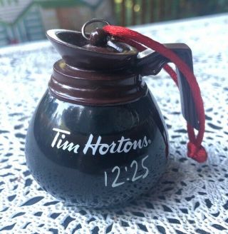 Tim Hortons 2010 Mini Coffee Pot Christmas Ornament
