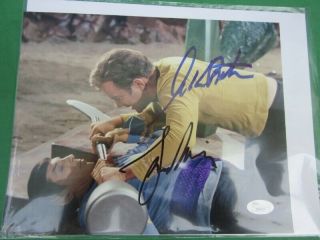 Star Trek William Shatner & Leonard Nimoy Autographed 8x10 Jsa Kirk & Spock