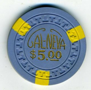Great - Looking 1950s $5 Chip From Cal - Neva Lodge,  Lake Tahoe,  Book Value $75 - $99