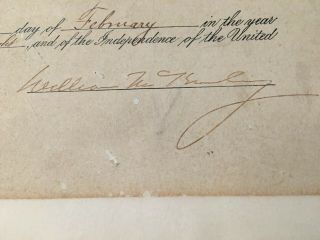 Historic President William Mckinley Hand Signed Presidential 1898 Appointment