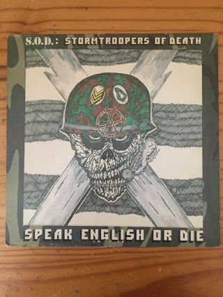 S.  O.  D.  " Speak English Or Die " 12 " Lp (black Vinyl) 1985 Megaforce First Pressing