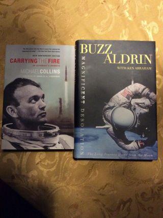 Signed By The Apollo 11 Astronauts 2 Books,  2 Legendary Americans