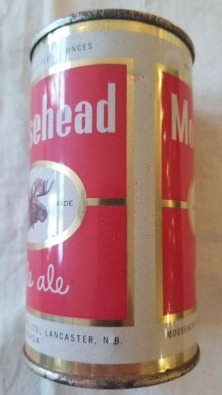 Rare Moosehead Pale Ale Flat Top Canadian Beer Can Bottom Opened 3