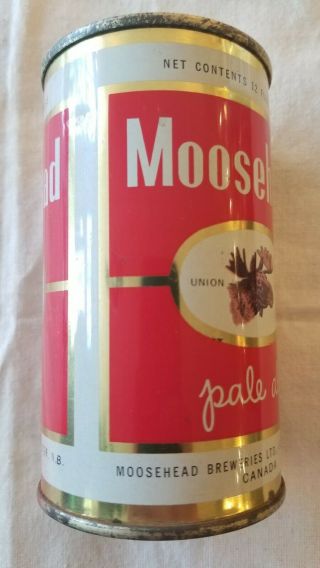 Rare Moosehead Pale Ale Flat Top Canadian Beer Can Bottom Opened 4