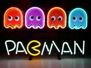 [ship From Usa] Pac Man Pacman Pac - Man Game Room Shop Neon Sign Beer Bar Light