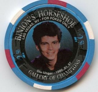 $2.  50 Binions Horseshoe - - " 1997 " Wsop Stu Unger - - Las Vegas - - Casino Chip