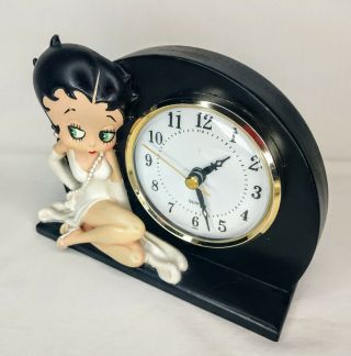 Betty Boop Collector ' s Edition Black Desk Clock - RARE & - NJ Croce Co 2