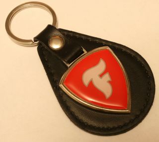 Rare Vintage Firestone Leather Keychain With Classic " F " Logo,