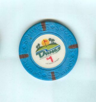 $1 Dunes Casino Poker Chip - - - Country Club