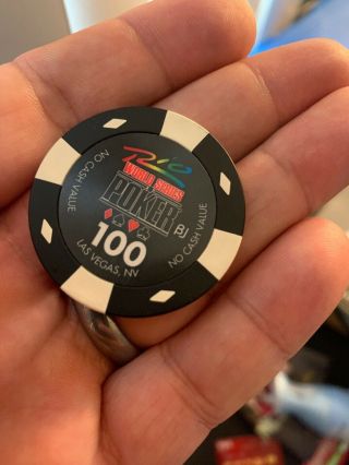 Authentic Wsop Ncv Casino Tournament Chip T100 $100.  A