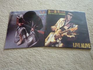 Stevie Ray Vaughan - Live Alive & In Step - 2 X Classic Rock Lp Bundle - Vg