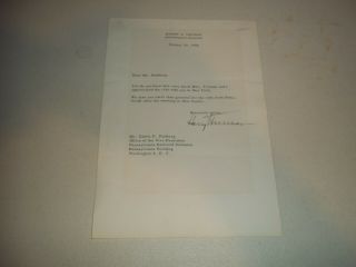 Harry Truman Autograph Signed Letter To Prr Pennsylvania Railroad 1958