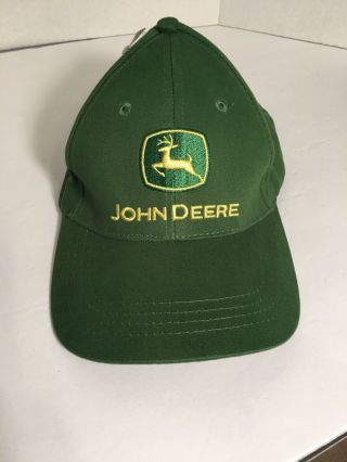 John Deere Green Brushed Twill Cap Hat “nothing Runs Like A Deere” Nwt