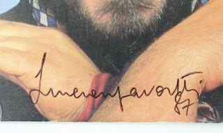 Luciano Pavarotti,  Henry Mancini Signed Autographed Album Vinyl Record 