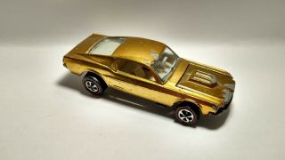 Hot Wheels Redline 1968 Custom Mustang Gold White Interior (us)