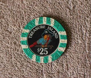 Treasure Island $25 Casino Chip Las Vegas Nevada