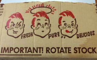 Vintage Velvet Crunchy Peanut Butter Display Box 1966 Great Graphics Detroit