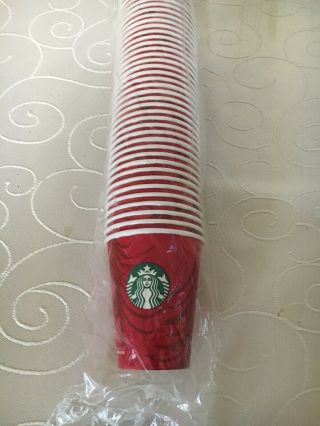 40 Starbucks Holiday Logo Disposable Paper Cups 8 Oz Size Christmas