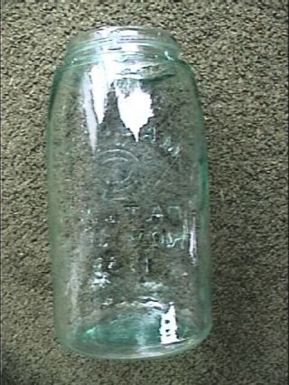 Very EARLY 1858 Mason ' s Patent Consolidated Fruit Jar Co.  Ground Lip Quart CFJCo 8