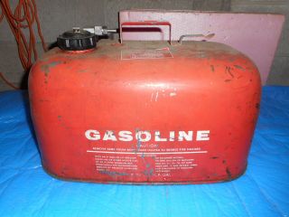 Vintage Marine Outboard Boat Motor Metal Gas Tank Can