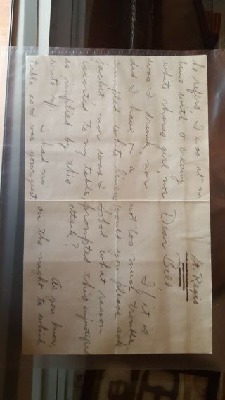 Howard Hughes Hand Written Letter 1936 To William Randolph Hearst