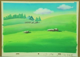 Care Bears Orig Hand Painted Production Animation Cel & Painted Background 26 - 28 4