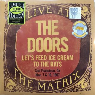 Rare 4062 The Doors Live At The Matrix Rsd 2018 Vinyl Lp Feed Ice Cream