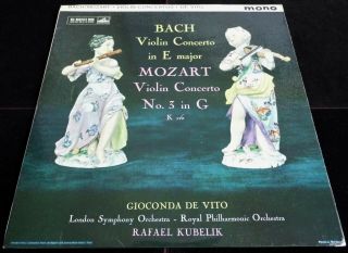 Bach / Mozart: Violin Concertos - Gioconda De Vito HMV ALP 1856 ED1 LP 2