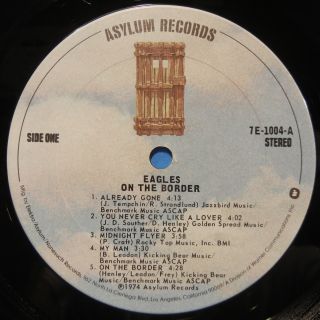 EAGLES ON THE BORDER VINYL LP 1974 PRESS VG,  /VG,  B 4