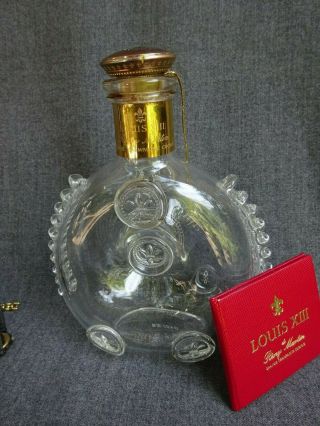 Remy Martin Louis Xiii Cognac Decanter Baccarat Crystal Bottle Stopper & Book