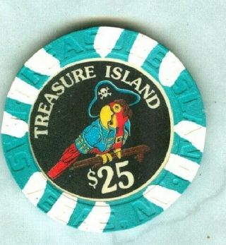 Treasure Island Casino (las Vegas) ($25) Chip (avg) (n4455) (tcr Rated J)