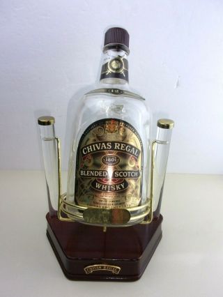 Chivas Regal Scotch Swinging Bottle Caddy / Holder / Pourer,  1.  75 Liter Bottle