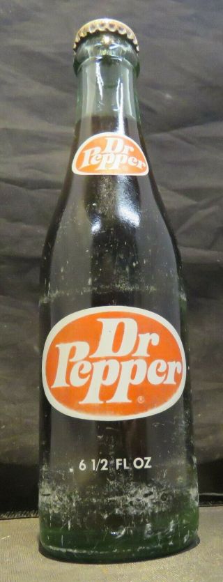Rare Dr Pepper Full Bottle 6 1/2 Oz Dublin Texas