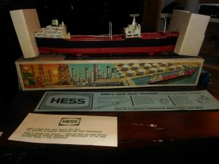 1966 HESS VOYAGER TANKER SHIP w/Original Box & Instructions 8