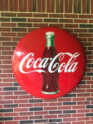 48 In Porcelain Coca - Cola Sign.  1950 Great Shape