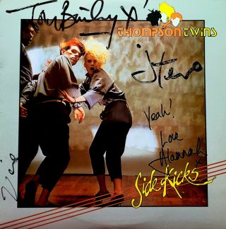 The Thompson Twins - " Sidekicks " Autographed Vinyl Lp Record Album