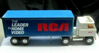 Vintage Rca - Victor " His Masters Voice " Metal Toy Truck Trailer Pressed Steel